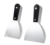 Xgvzs 2 Pcs Griddle Scrapers Griddle Scraper & Burger Spatula Edge Grill Scraper Smetal Scrapers for Teppanyaki BBQ Indoor Outdoor