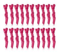 Xgvzs 20 Pcs Crocodile Clips Hair Sectioning Hair Clips Professional Hairdressing Clip Wide Teeth Hair Styling Clip for Women and Girls (Pink)