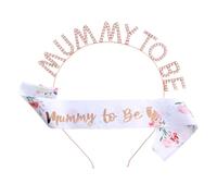 Xgvzs 2Pcs Mummy to Be Sash Crown Headband Mum to Be Baby Shower Sash for Party Gifts Accessories Mum Decor Supplies