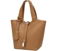 XGWDP Leather Handbags for Women Bucket Bags Fashionable Lock Buckle Design The Leather Tote Bag for Women (03)