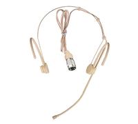 XGWTH Foldable Headset Microphone Condenser Omnidirectional Double Over Ear Earset Headworn Mic Compatible with Audio-Technica Wireless System Bodypack Transmitter with 1.2m Cable Hirose 4 Pin Plug