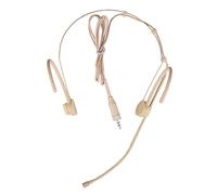 XGWTH Foldable Headset Microphone Condenser Omnidirectional Double Over Ear Earset Headworn Mic Compatible with Sennheiser Wireless System Bodypack Transmitter with 1.2m Cable 3.5mm Female Screw Plug