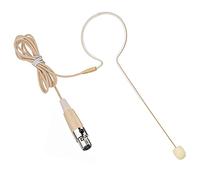 XGWTH Headset Microphone Single Ear Earset Headworn Over Ear Hanging Condenser Omnidirectional Mic Compatible with AKG Wireless System Bodypack Transmitter with 1.2m Cable Mini XLR 3 Pin TA3F Plug