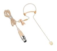 XGWTH Single Earhook Headset Microphone Headworn Over Ear Hanging Condenser Omnidirectional Mic Clip Compatible with Shure Wireless Bodypack Transmitter System with Mini XLR 4 Pin TA4F Plug