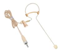 XGWTH Single Earhook Headset Microphone Headworn Over Ear Hanging Condenser Omnidirectional Mic Clip Compatible with Sennheiser Wireless Bodypack Transmitter System with 3.5mm Female Screw Plug