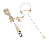 XGWTH Single Earhook Headset Microphone Headworn Over Ear Hanging Condenser Omnidirectional Mic Clip Compatible with AKG Wireless Bodypack Transmitter System with Mini XLR 3 Pin TA3F Plug