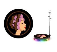 XGXHIN 360 Photo Booth Sticker Logo Customization, Choose The Appropriate Size and Sent Your Photos to Start Customizing Logo