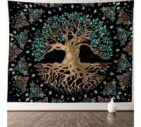 XGXL Life Tree Tapestry Wall Hanging - Bohemian Hippie Wishing Tree Tapestries Psychedelic Wall Carpet Mystic Aesthetic Wall Tapestry for Living Room Bedroom