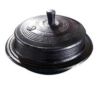 Xgxoz Korean Traditional Thick cast Iron Pot Pre-Seasoned Cast Iron 2-in-1 Heavy-Duty Dutch Oven with Skillet Lid Set, Oven,Grill, Stove Top, BBQ and Induction Safe