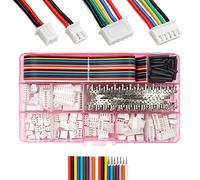XH 2.54mm Connectors Pin Header and Ribbon Cables Wires Kit Compatible with JST-XH Connector 2/3/4/5/6/7/8 Female Pin Housing