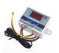 XH-W3001 DC 12V 24V 110V-220V 1500W 10A Microcomputer Digital Temperature Controller Digital Display Thermostat Control Switch and NTC 10K Thermistor Sensors Digital Temperature Probe (110V-220V)