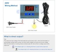 XH-W3002 Microcomputer Controller with Digital LED Display, -50~110°C Range and Power Failure Protection for Agriculture, Breeding and(DC12V)