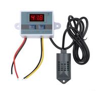 XH-W3005 Digital Humidity Control Switch, 12V/24V/220V Hygrostat Regulator with Probe, Precise ±2% RH Monitor for Basement Aquarium Plant Growing(12V)