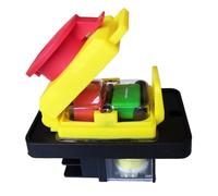 XHAJCSJWGD KJD12 Waterproof Emergency Electromagnetic Pushbutton Switch Push Button Switch for Drill 4 Pins XHAJCSJWGD