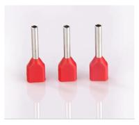 XHAJCSJWGD TE1008 Dual Entry Terminal Bootlace Ferrules Terminal For 2 X 18 AWG 2 X 1.0mm Wire 2.8mm of Pin Length