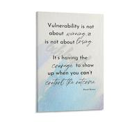 XHAJCSJWGD Vulnerability Is Not Weakness Courage Quote Wall-Art Self Help Poster For Wellness Center Office Home Decor(Unframed,12X18inch(30X45cm))