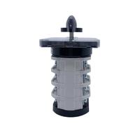 XHAJCSJWGD YMZ12-32A Changeover Knob Rotary Switch 1-4 Poles Two/Three Positions Silver Manual Transfer Cam Selector LW31(3P 12Terminals-102)