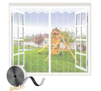 XHBJSH Magnetic Fly Screen Window 60x50cm Magnetic Window Screen Insect Mesh, Self Adhesive Anti Mosquito Mesh Fly Curtain, Shut Automatically Magnetic Mosquito Net, for All Kinds of Windows