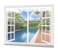 XHBJSH Magnetic Window Fly Screen 120x180cm Anti Mosquito Bugs Mesh Curtain, Magnetic Flying Insect Screen Door, Magnetic Screen Window, Shuts Automatically Mosquito Fly Screen Mesh, for All Windows