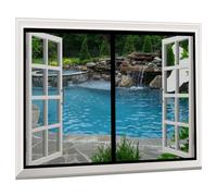 XHBJSH Magnetic Window Fly Screen 90x100cm Anti Mosquito Bugs Mesh Curtain, Magnetic Flying Insect Screen Door, Magnetic Screen Window, Shuts Automatically Mosquito Fly Screen Mesh, for All Windows