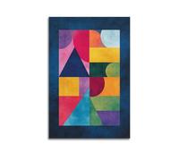 XHBKJA Exquisite Modern Family Canvas Wall Art Picture Print Photo Album-Geometric Art Poster Colorful Shapes Composition for Room 16x24inch(40x60cm)