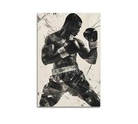 XHBKJA Exquisite Modern Family Canvas Wall Art Picture Print Photo Album-Geometric Art Sport Poster Boxing Athlete in Action 12x18inch(30x45cm)