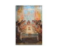 XHBKJA Exquisite Modern Family Canvas Wall Art Picture Print Photo Album-Vintage Christian Poster The Last Supper Gathering Depiction 16x24inch(40x60cm)