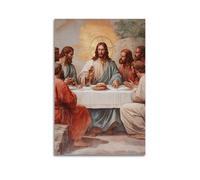 XHBKJA Exquisite Modern Family Canvas Wall Art Picture Print Photo Album-Vintage Christian Poster The Last Supper Scene with Jesus 20x30inch(50x75cm)