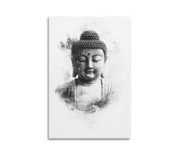XHBKJA Exquisite Modern Family Canvas Wall Art Picture Print Photo Album-Watercolor Buddhism Poster with Serene Buddha Figure 20x30inch(50x75cm)