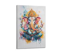 XHBKJA Exquisite Modern Family Canvas Wall Art Picture Print Photo Album-Watercolor Hindu Deity Poster, Vibrant And Spiritual Art for Devotees 24x36inch(60x90cm)