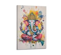 XHBKJA Exquisite Modern Family Canvas Wall Art Picture Print Photo Album-Watercolor Hindu Deity Poster, Vibrant And Spiritual Art for Sale 20x30inch(50x75cm)