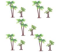 XHBTS 10 Pcs Coconut Palm Model Trees/Cake Topper - Charming Cupcake Topper Scenery Model Scenery Model for Cake Decorations or Building Model Landscape