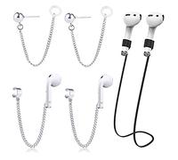 XHBTS Airpod 2 Pairs EarringsAnti Lost Earring Strap for Airpods Anti Lost Strap for Airpods Pro, Wireless Earhooks Earbuds Earphone Holder Connector