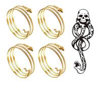XHBTS Snake Temporary Tattoos and 4 Pack Metal Snake Armband Swirl Snake Spiral Upper Arm Cuff Armlet Bangle Bracelet Egyptian Costume Accessory for Women Gold