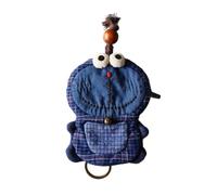 XHBYW 10 * 10cm Cartoon Animal Fabric Bags for Crafts Handmade Fabric Wallet with Zip Fabric Wallet with Coin Pocket for Key/Coin Purse Dual Use