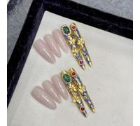 XHBYW 10pcs Luxury High-End Style False Nails Press On Nails Full Cover False Nails For Women And Girls Daily Decoration