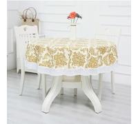 XHBYW 137-200cm PVC Hotel Waterproof and Oil Proof Large Round Tablecloth Hotel Plastic Round Table Cloth Wash Free and Scald Proof Table Cloth