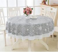 XHBYW 137-200cm PVC Hotel Waterproof and Oil Proof Large Round Tablecloth Hotel Plastic Round Table Cloth Wash Free and Scald Proof Table Cloth