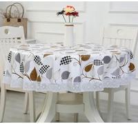 XHBYW 137-200cm PVC Hotel Waterproof and Oil Proof Large Round Tablecloth Hotel Plastic Round Table Cloth Wash Free and Scald Proof Table Cloth