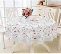 XHBYW 137-200cm PVC Hotel Waterproof and Oil Proof Large Round Tablecloth Hotel Plastic Round Table Cloth Wash Free and Scald Proof Table Cloth