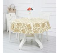 XHBYW 137-200cm PVC Hotel Waterproof and Oil Proof Large Round Tablecloth Hotel Plastic Round Table Cloth Wash Free and Scald Proof Table Cloth