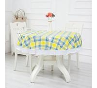 XHBYW 137-200cm PVC Hotel Waterproof and Oil Proof Large Round Tablecloth Hotel Plastic Round Table Cloth Wash Free and Scald Proof Table Cloth
