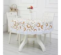XHBYW 137-200cm PVC Hotel Waterproof and Oil Proof Large Round Tablecloth Hotel Plastic Round Table Cloth Wash Free and Scald Proof Table Cloth