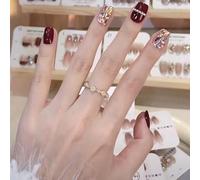 XHBYW One Size 24pcs Diamond Butterfly Glitter False Nails Press On Nails Full Cover False Nails For Women And Girls Daily Decoration