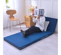 XHCTNN 4 Fold Folding Mattress, 2" & 3" Breathable High Density Memory Foam Mattress Topper - Portable Japanese Traditional Durable Tatami Mat for Yoga Office Room Camping