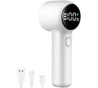 XHDA Electric Lint Remover, 1200mAh Rechargeable Portable Clothes Fabric Shaver with LED Display, 3 Speeds Adjustable Bobble Remover for Various Clothes Fabrics (White)