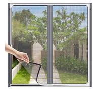 XHDA Magnetic Window Fly Screen, Adjustable 130x150cm Cut to Size Insect Screen Mesh for Windows, DIY Fly Net Mosquito Bug Screen
