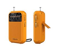 XHDATA D220 Portable Battery Radio Shortwave FM AM Radios Battery Powered Radio (AA), World Receiver with Excellent Reception and Speaker, Suitable for Camping and Walking, Easy to Use(Yellow)