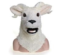 XHDWT Plush Sheep Full Head Cosplay Animal Mouth Mover Headgear Furry Lamb Headgear Novel Gift for Halloween Party Costume Decoration