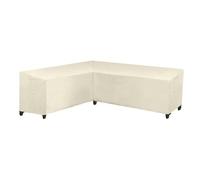 XHDZSW Corner Sofa Cover Outdoor, L-Shape Garden Waterproof Furniture Cover, 420D Heavy Duty Oxford Fabric Outdoor Corner Sofa Cover, Sectional Sofa Covers (Beige,260x192x82cm)